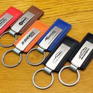 Car Leather Keyring Manufacturer Wholesale Key <b>Chain</b> Custom Brand Logo <b>Name</b> Souvenir Promotional PU Leather Keychain - Product Image 6