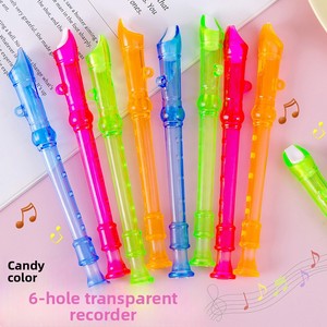 Flauta Vertical Mini de Plástico Transparente de 6 Orificios, Instrumento Musical Creativo para la Educación Temprana de Niños, Juguete de Soplo para Bebés, Regalo - Product Image 2