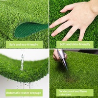 Gazon artificiel de simulation style pastoral Modèle HF-003 Décoration de maternelle Terrasse/Cour Plantes vertes en plastique pour extérieur