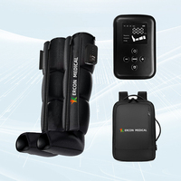 Bottes de pressothérapie KONBEST à compression séquentielle avec contrôle du temps de pression d'air pour les jambes, 4 chambres avec 50-200 mmHg