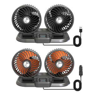 YATE <b>Fan</b> 5 Inch Blade Stepless Wind Speed 24V/12V USB Double <b>Heads</b> Foldable Summer Car Truck Accessory F622 CE Car <b>Fan</b> - Product Image 6