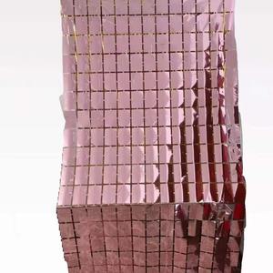 Pósteres de seda de lámina de cubo brillante Navidad Diwali fiesta de cumpleaños FONDO DE BODA pared 1M * 2M <span class=keywords><strong>BlueGold</strong></span> - Product Image 5