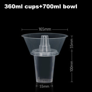 Tazza di plastica della Cola della pentola calda su ordinazione all'ingrosso della tazza di plastica su ordinazione della tazza con lo spuntino tazza creativa dei Popcorn della tazza con i coperchi e le cannucce - Product Image 3
