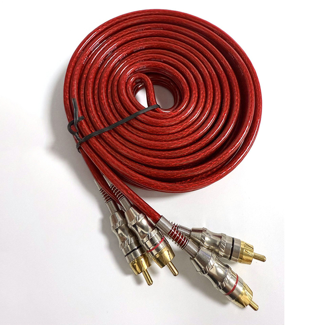 Gold Plated 2 RCA 2 RCA PVC OFC Shielded Stereo Interconnect Audio Cable for Home Theater Car Audio DVD CD Player Amplifier