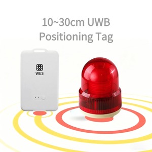 Tag de Posicionamento UWB para Armazém Interno com Carregamento Magnético Configurável, Precisão de 10cm, Alcance de 80m, Alarme Sonoro e USB - Product Image 1