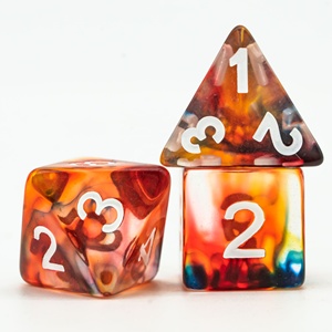 Para Udixi Logo personalizable Mazmorras y dragones en forma poliédrica Juego de dados RPG de resina Esmalte Rojo Dados de resina de <span class=keywords><strong>color</strong></span> personalizado - Product Image 3