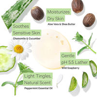 Gel Douche Quotidien Équilibrant le pH pour Hommes, Parfum Rose Aloès Nourrissant, pour un Nettoyage en Profondeur et une Hydratation Optimale