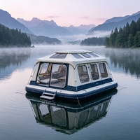 Grande tente flottante gonflable pour le camping aquatique avec échelle