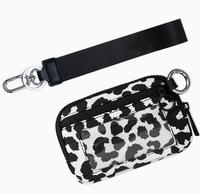 Nouvel arrivage de portefeuille de voyage unisexe à carreaux avec fermeture éclair Mini porte-cartes de poignet pochette porte-clés en nylon étanche