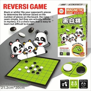 Adatto per l'Educazione dei Bambini, Scacchiera Magnetica Gomoku Reversi in Bianco e Nero, Pezzi degli Scacchi Portatili, Scacchiera Pieghevole - Product Image 6