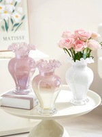 Vase en verre moderne français de haute qualité fait à la main RYLAVA, décoration d'intérieur, vase de table hydroponique pour mariage