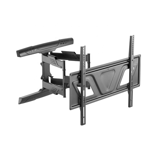 Steel Slim TV Bracket Universal Full Motion Swivel Tilt TV Wall Stand Rack Mount for LED LCD 37"-86" TVs Max. VESA