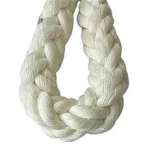 Polyamide Mooring Haswer Rope 8/12 Strands Nylon Braided Rope For Marine Anchor Rope 64mm