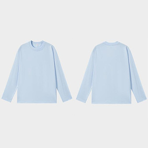 맞춤 프린트 오버사이즈 릴렉스 핏 남성 티셔츠 100% 면 플레인 200 GSM 긴팔 티셔츠 여성용 - Product Image 4