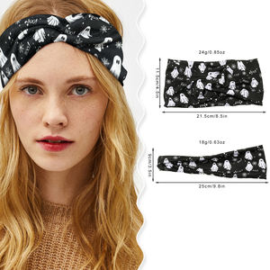 أربطة شعر واسعة للنساء هالويون غير قابلة للإنزلاق ناعمة للركض واليوغا والركض والجيم والصالة الرياضية - Product Image 2