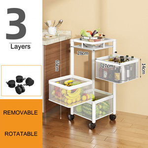 Giá để đồ nhà bếp xoay đa năng, di động, nhiều tầng, để rau củ quả - Product Image 6