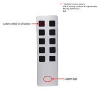 Télécommande universelle multifonctionnelle haut de gamme 433mhz sans fil/rf 2-10 boutons en aluminium BLE pour téléviseur avec pile bouton