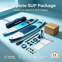 Papan SUP Tiup Drop Stitch - Desain Super Lebar untuk Yoga & Olahraga Air, Unisex, Digunakan di Danau & Sungai