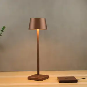 lmparas Aluminum Rechargeable Table Lamp Restaurant Touch Dimming home Decoration luxury Led lamp Hotel Bar Lamp