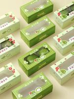 Nouveauté Boîte de papier d'emballage écologique de qualité alimentaire avec fenêtre transparente, cuisson, dessert, pâtisserie, conception personnalisée imprimée