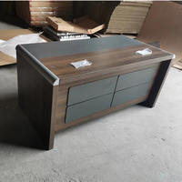 Bureau de direction en L extensible en bois moderne haut de gamme pour directeur général