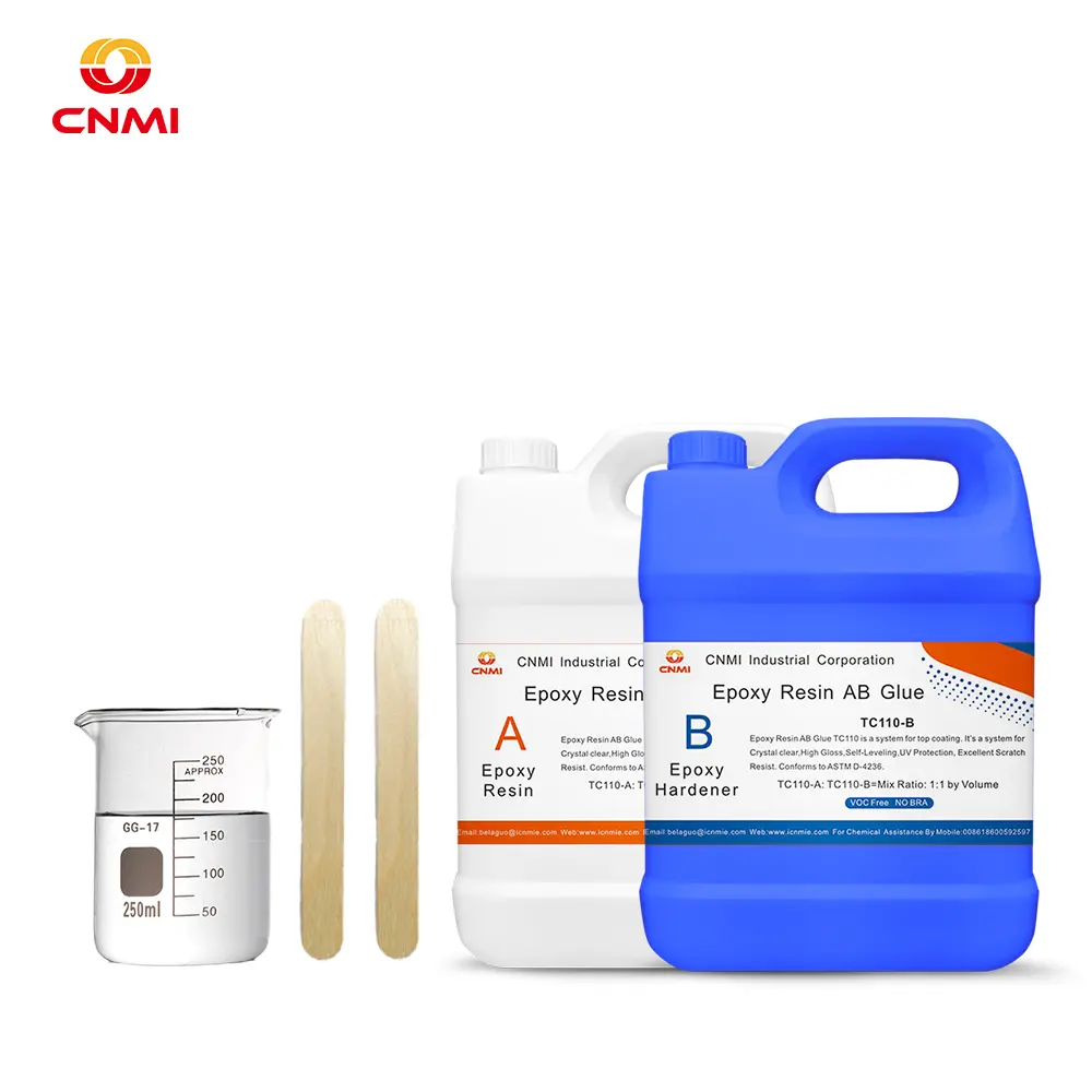 CNMI Epoxy Resin Kit AB Glue HL310 3:1 2 Part Epoxy Resin and Hardener Clear for River Table Low Viscosity No Bubble No VOC