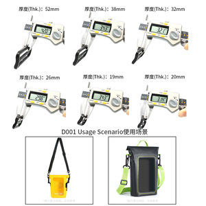 Bolsa impermeable transparente de PVC para teléfono con hebilla de anillo en D de 19 mm, 26 mm, 32 mm, 38 mm, 52 mm para natación y buceo - Product Image 3