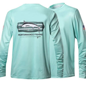 مخصص سريع الجفاف تسامي حماية فوق البنفسجية تيشيرتات للرجال Upf 50 + قمصان صيد طويلة الأكمام للبالغين - Product Image 6