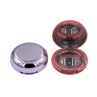 Nouveau modèle 4g violet, grand coffret vide pour fard à joues, boîte en plastique, emballage cosmétique avec miroir