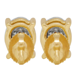 Boucles d'oreilles de luxe en diamant de laboratoire taille ronde, plaqué or 10 carats, bijoux unisexes, cadeau pour hommes et femmes, pour les occasions spéciales - Product Image 3