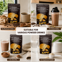 Sachet refermable mat imprimé sur mesure avec fermeture éclair, qualité alimentaire, pour café en poudre, emballage souple, OEM