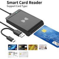Lecteur de cartes intelligentes sans contact 2-en-1 USB-A USB-C NFC