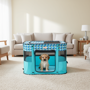 Corral Plegable para Mascotas YEVOR, 32 x 24 x 22 Pulgadas, Impermeable, de Oxford, para Cachorros, Uso en Interiores - Product Image 2