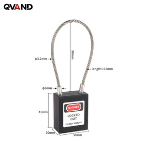 विद्युत सुरक्षा केबल संयोजन लॉक टैग के साथ औद्योगिक पैडलॉक टैगआउट विद्युत सुरक्षा मास्टर कुंजी लॉक टैग टैग - Product Image 2