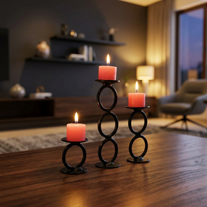 Elegante Portavelas de Hierro Hecho a Mano para Cumpleaños y Navidad, Decoración Duradera para el Hogar, Ideal para Comedor y Dormitorio - Product Image 4