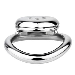 Jaula de Castidad Metálica Plana FRRK con Orificio, Dispositivo de Castidad Masculino, Jaula para Pene, Candado para Pene, Juguetes Sexuales para Hombres - Product Image 5