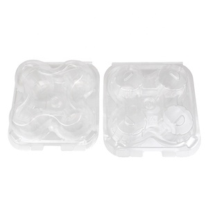 Tùy chỉnh disposable4 khoang cupcake rõ ràng nhựa container cupcakes <span class=keywords><strong>Muffin</strong></span> chủ cá nhân Vỏ Sò bao bì hộp - Product Image 5