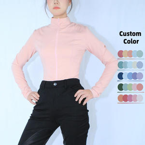 Chemise d'équitation personnalisée pour femme, fermeture éclair intégrale, légère, manches longues, respirante, anti-UV, vêtements d'équitation - Product Image 3