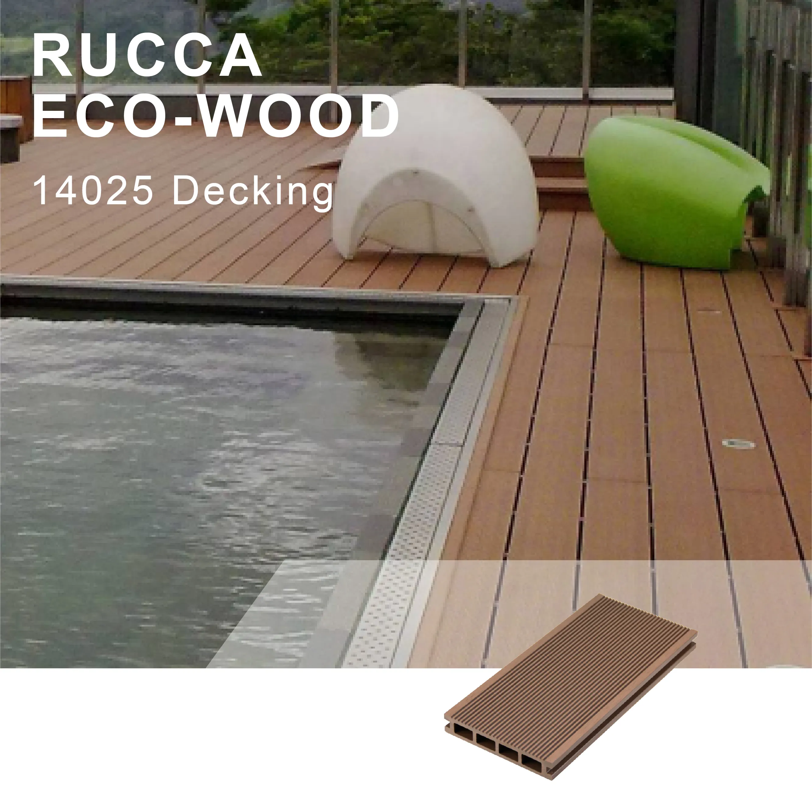 Foshan wpc decking per esterni prezzo del pavimento 140*25mm decking per piscina