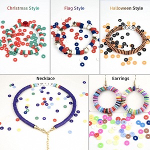 24 Colors DIY Polymer Clay <strong>Beads</strong> <strong>Kit</strong> 6mm 6000pcs Ceramic Flat Heishi Alphabet <strong>Beads</strong> for Jewelry Bracelet &amp; Necklace Making - Product Image 4