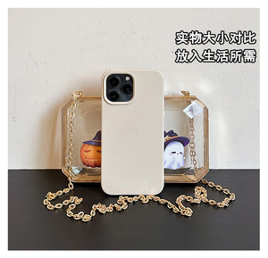 Sac à cosmétiques transparent en PVC JIANUO, sac à main en acrylique avec chaîne, sacs de soirée pour filles - Product Image 4