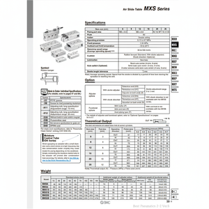 Table coulissante pneumatique SMC Pneumatics MXS16-40AT pièces pneumatiques - Product Image 1