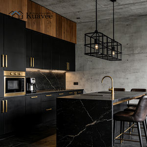 KUAVEE Ristrutturazioni Domestiche, <span class=keywords><strong>Cucina</strong></span> Modulare Completa in Stile Retrò Classico, Armadietti a L in Melamina Laminata con Lavello - Product Image 3