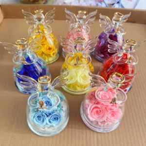 Vente en gros de roses éternelles petit ange longue durée de vie éternelle immortelle pour toujours conservées roses en verre - Product Image 5