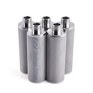 Cartucho de filtro de placa de malla sinterizada de metal de capas múltiples de 1 micrón ss316 de acero inoxidable sus304