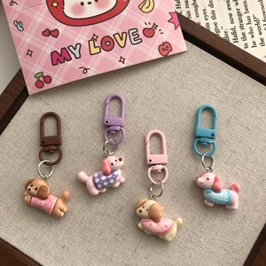Porte-clés <span class=keywords><strong>Teckel</strong></span> en Résine, Porte-clés Chien Amusant, Porte-clés Chiot Mignon, Breloques Animaux de Dessin Animé, Pendentifs pour Étui d'Écouteurs, Porte-clés Chien - Product Image 1