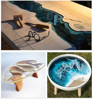 128E Résine époxy à faible viscosité pour table de rivière Bijoux Artisanat Peinture de revêtement de meubles en bois