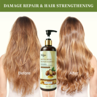 Shampoo réparateur à la biotine et à l'huile d'argan, infusé aux huiles végétales Wishgan, adoucit les cheveux secs et fragiles, soin capillaire quotidien