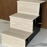 Marches d'escalier modernes en SPC, aspect bois, avec nez de marche intégré, pour escaliers résidentiels et commerciaux sécurisés