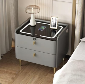Mesita de noche inteligente con altavoz inteligente de carga inalámbrica multifuncional para dormitorio - Product Image 3